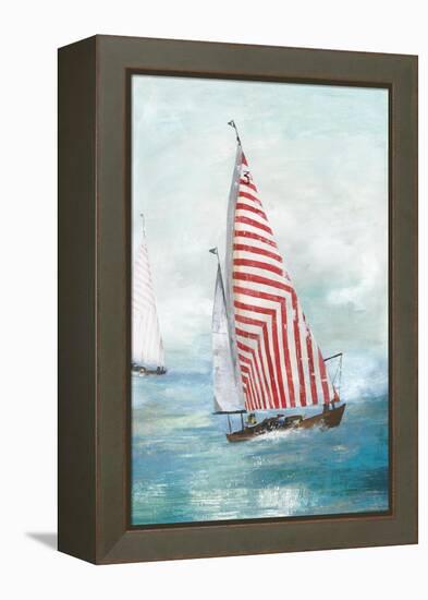 Red sails-Allison Pearce-Framed Stretched Canvas