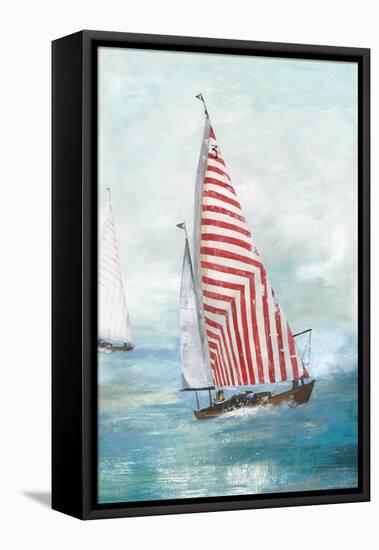 Red sails-Allison Pearce-Framed Stretched Canvas