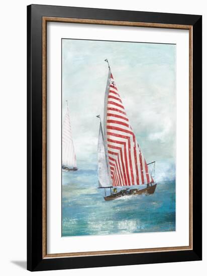Red sails-Allison Pearce-Framed Art Print