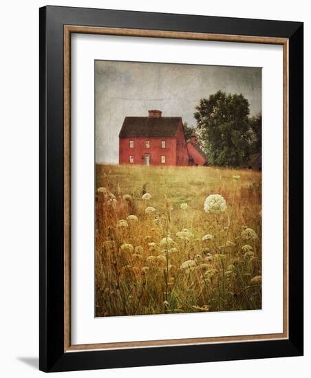 Red Saltbox-Dawne Polis-Framed Art Print