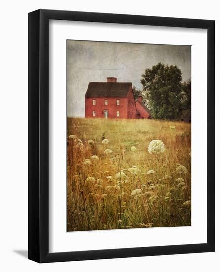 Red Saltbox-Dawne Polis-Framed Art Print