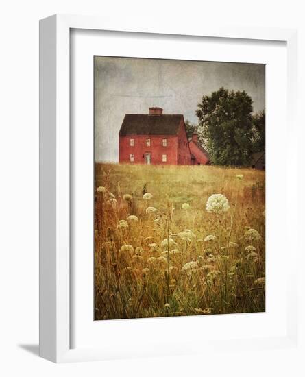 Red Saltbox-Dawne Polis-Framed Art Print