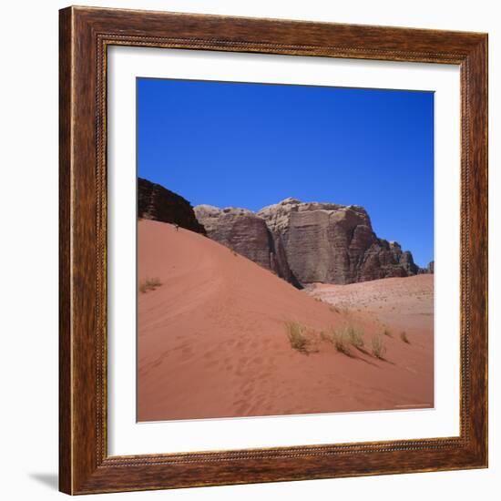 Red Sand Dune and Desert Landscape, Wadi Rum, Jordan-Christopher Rennie-Framed Photographic Print