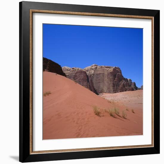 Red Sand Dune and Desert Landscape, Wadi Rum, Jordan-Christopher Rennie-Framed Photographic Print