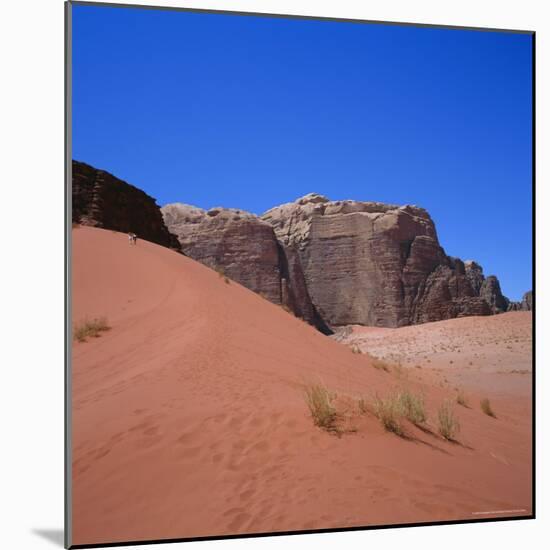 Red Sand Dune and Desert Landscape, Wadi Rum, Jordan-Christopher Rennie-Mounted Photographic Print