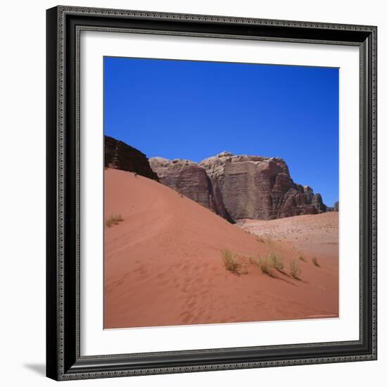 Red Sand Dune and Desert Landscape, Wadi Rum, Jordan-Christopher Rennie-Framed Photographic Print