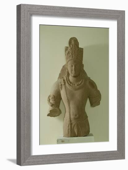 Red Sandstone Figure of Lord Vishnu, Mathura, 5th Century-null-Framed Giclee Print