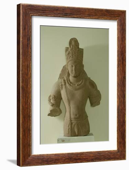 Red Sandstone Figure of Lord Vishnu, Mathura, 5th Century-null-Framed Giclee Print