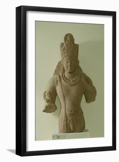 Red Sandstone Figure of Lord Vishnu, Mathura, 5th Century-null-Framed Giclee Print