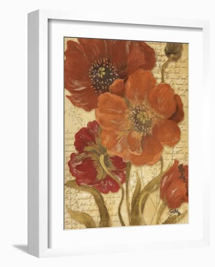 Red Scripted Beauty I-Elizabeth Medley-Framed Art Print