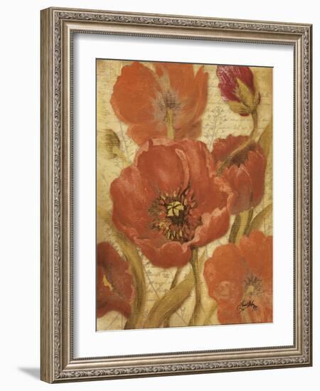 Red Scripted Beauty II-Elizabeth Medley-Framed Art Print