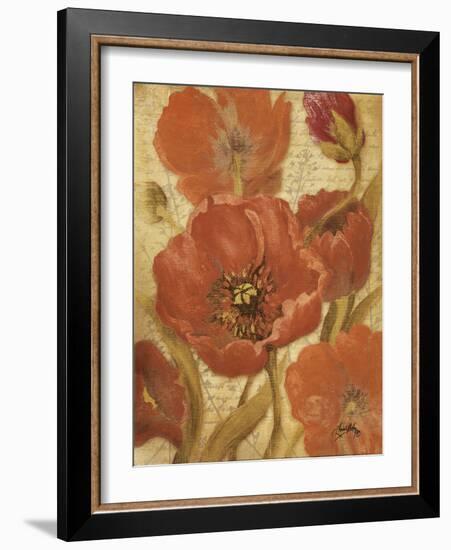 Red Scripted Beauty II-Elizabeth Medley-Framed Art Print