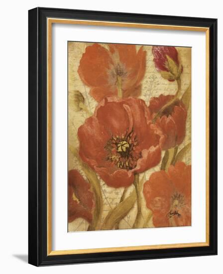 Red Scripted Beauty II-Elizabeth Medley-Framed Art Print