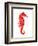 Red Seahorse-null-Framed Premium Giclee Print