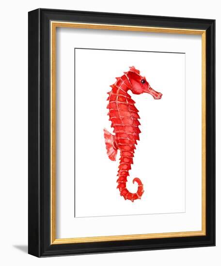 Red Seahorse-null-Framed Premium Giclee Print