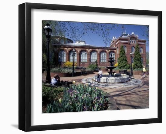 Red Seneca Sandstone of Smithsonian Institute Building, Washington DC, USA-Michele Molinari-Framed Photographic Print