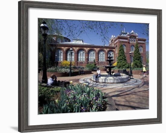 Red Seneca Sandstone of Smithsonian Institute Building, Washington DC, USA-Michele Molinari-Framed Photographic Print