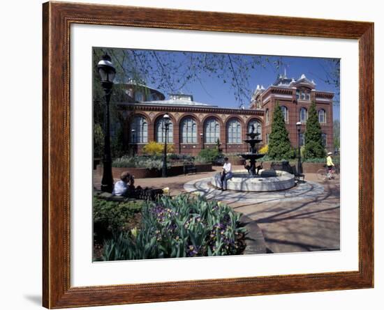 Red Seneca Sandstone of Smithsonian Institute Building, Washington DC, USA-Michele Molinari-Framed Photographic Print