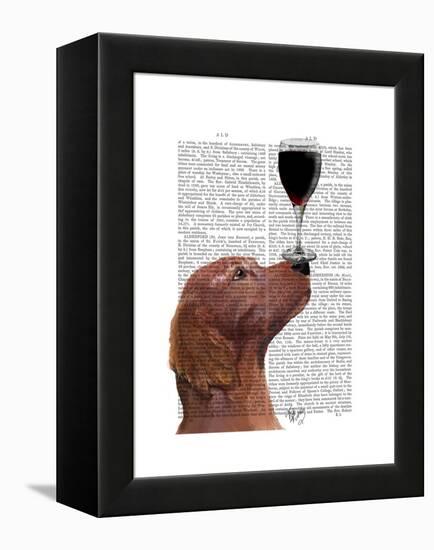 Red Setter Dog Au Vin-Fab Funky-Framed Stretched Canvas