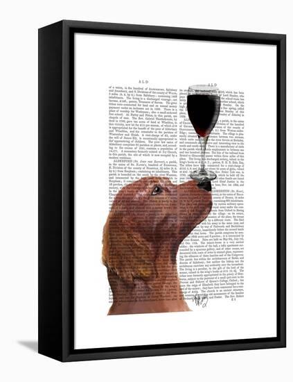 Red Setter Dog Au Vin-Fab Funky-Framed Stretched Canvas