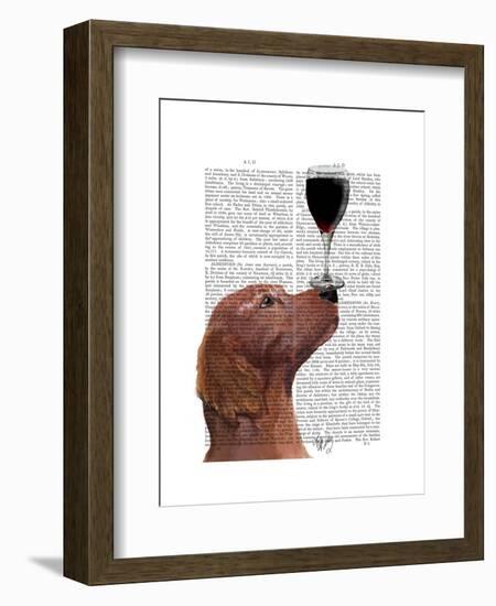 Red Setter Dog Au Vin-Fab Funky-Framed Art Print