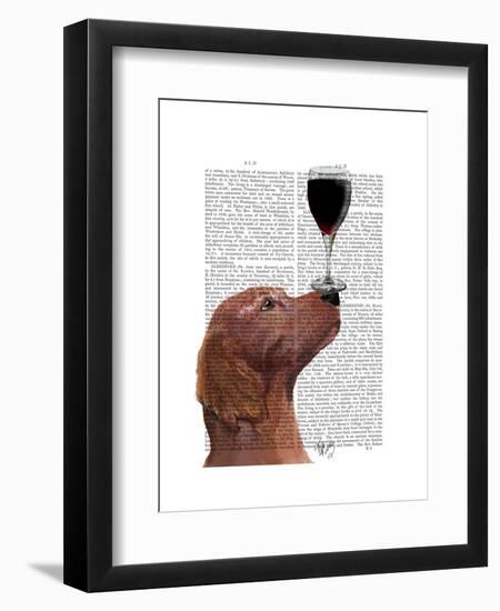 Red Setter Dog Au Vin-Fab Funky-Framed Art Print