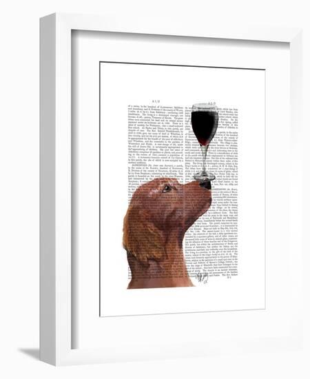 Red Setter Dog Au Vin-Fab Funky-Framed Art Print