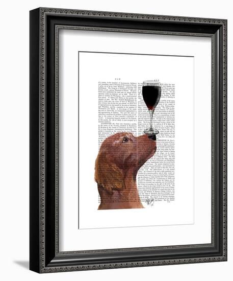 Red Setter Dog Au Vin-Fab Funky-Framed Art Print