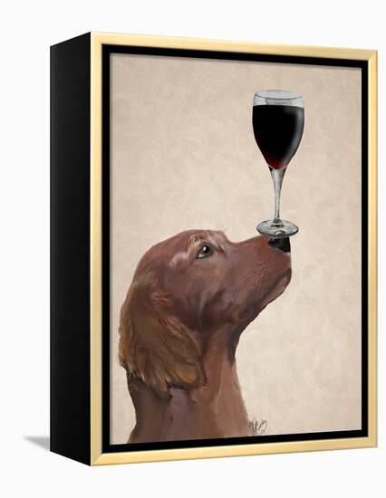 Red Setter Dog Au Vin-Fab Funky-Framed Stretched Canvas