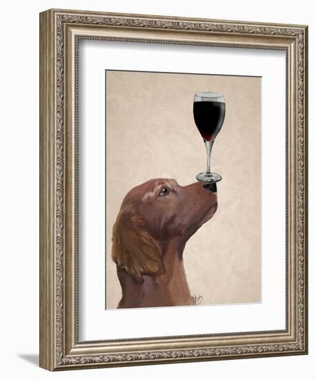 Red Setter Dog Au Vin-Fab Funky-Framed Premium Giclee Print