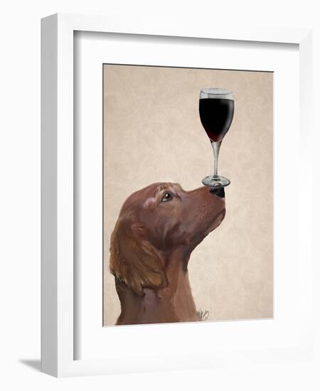 Red Setter Dog Au Vin-Fab Funky-Framed Premium Giclee Print