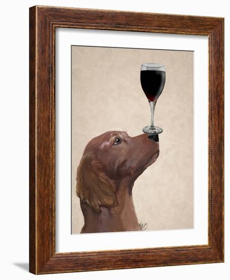 Red Setter Dog Au Vin-Fab Funky-Framed Art Print