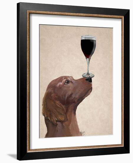 Red Setter Dog Au Vin-Fab Funky-Framed Art Print