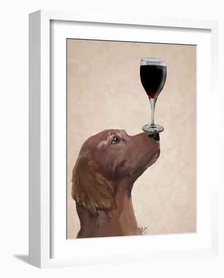 Red Setter Dog Au Vin-Fab Funky-Framed Art Print