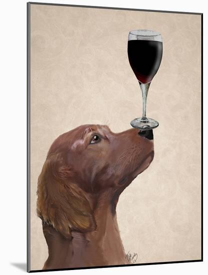 Red Setter Dog Au Vin-Fab Funky-Mounted Art Print