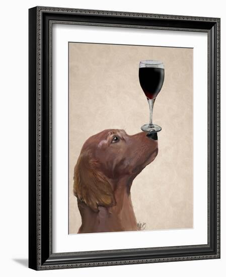 Red Setter Dog Au Vin-Fab Funky-Framed Art Print