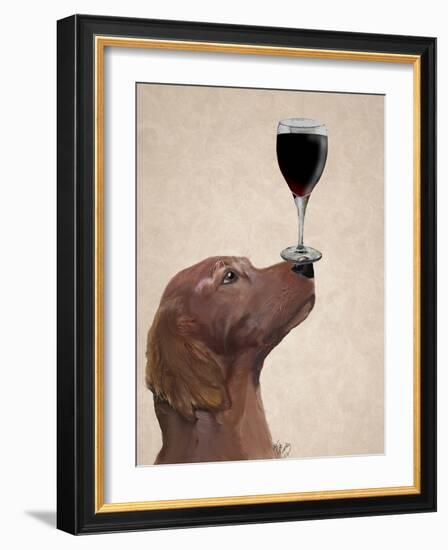 Red Setter Dog Au Vin-Fab Funky-Framed Art Print