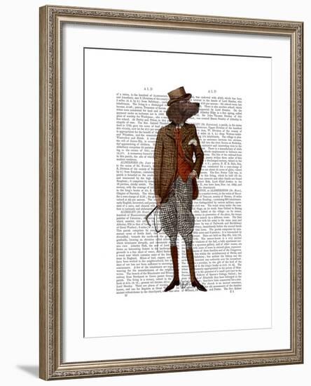 Red Setter Rider Full-Fab Funky-Framed Art Print