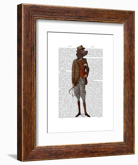 Red Setter Rider Full-Fab Funky-Framed Art Print