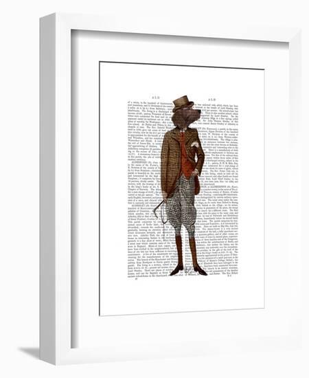 Red Setter Rider Full-Fab Funky-Framed Art Print