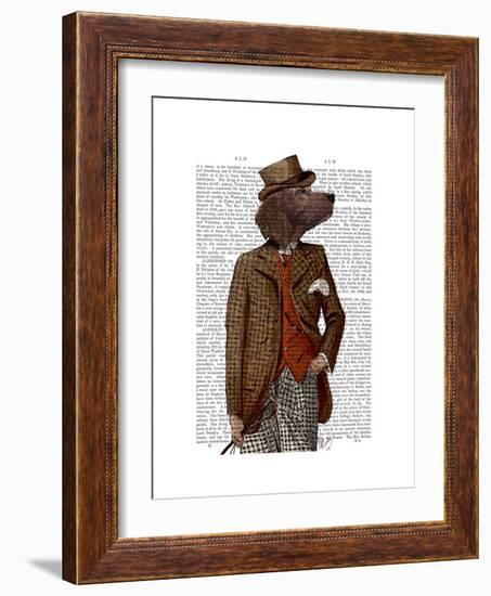 Red Setter Rider Portrait-Fab Funky-Framed Art Print