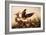 Red-Shouldered Hawk Attacking Bobwhite Partridges, 1827-John James Audubon-Framed Giclee Print