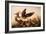 Red-Shouldered Hawk Attacking Bobwhite Partridges, 1827-John James Audubon-Framed Giclee Print