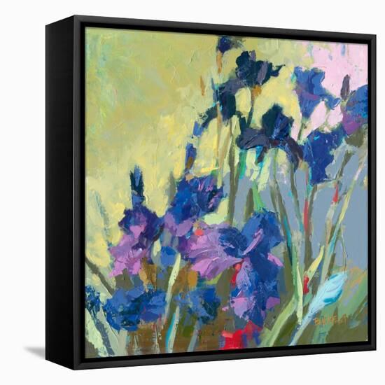 Red Show Irises-Beth A. Forst-Framed Stretched Canvas