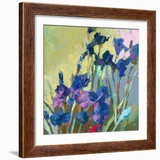 Red Show Irises-Beth A. Forst-Framed Art Print