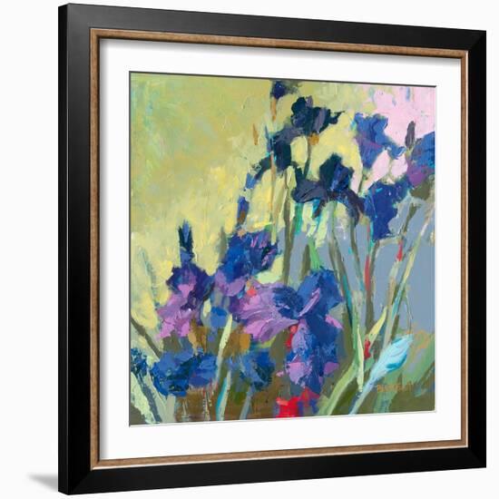 Red Show Irises-Beth A. Forst-Framed Art Print
