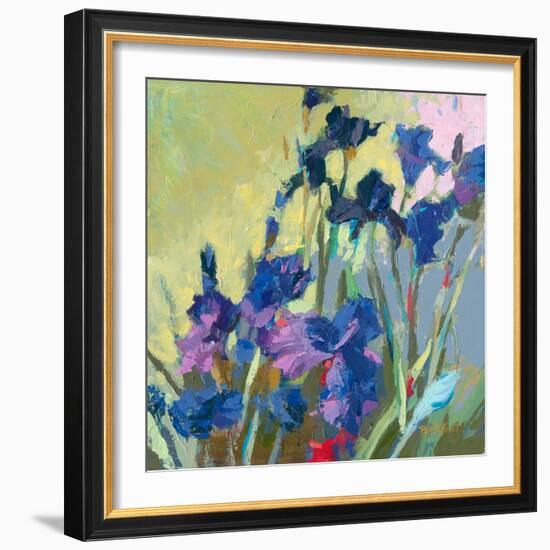 Red Show Irises-Beth A. Forst-Framed Art Print