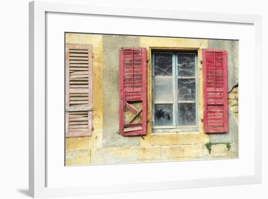Red Shutters-Cora Niele-Framed Photographic Print