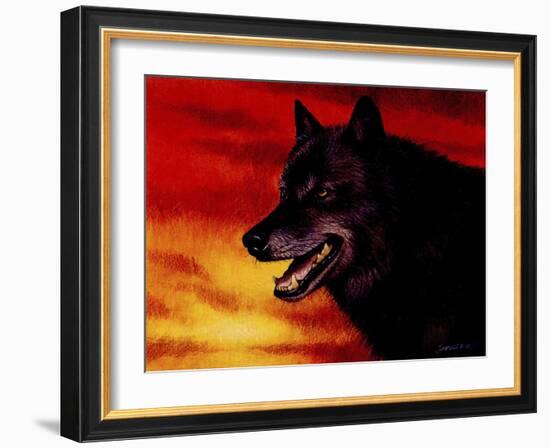 Red Skies-Joh Naito-Framed Giclee Print