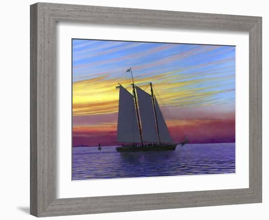 Red Sky at Night-John Morrow-Framed Giclee Print